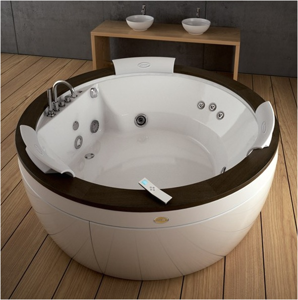 Round Jetted Bathtub Jacuzzi Nova Freestanding Round Whirlpool Bath