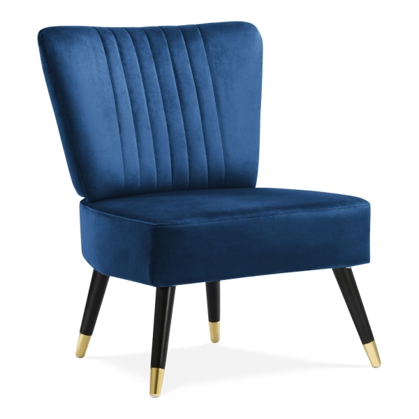 cult living abigail accent wingback chair velvet upholstered royal blue p