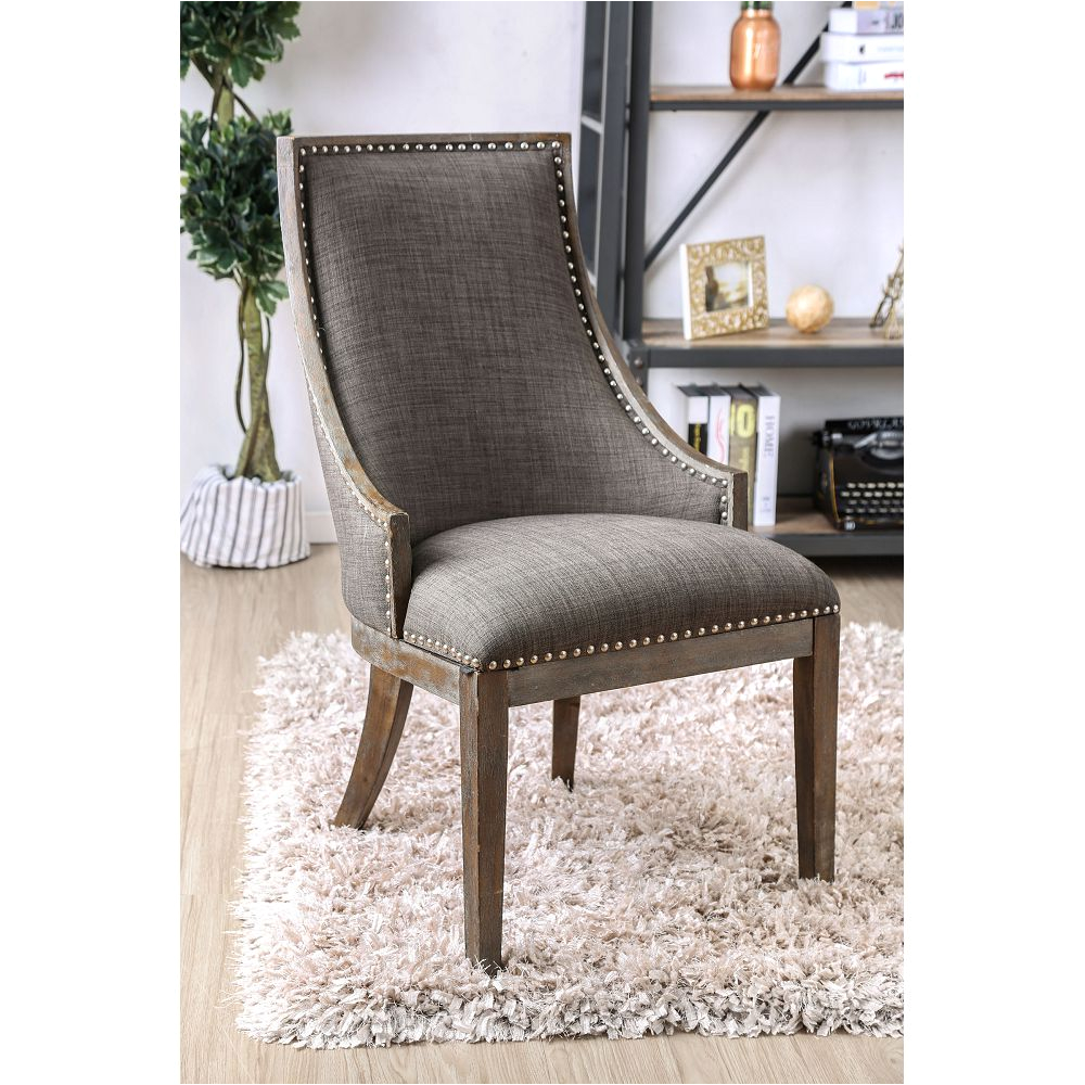 furniture of america iqaluit rustic accent chair cm ac6075