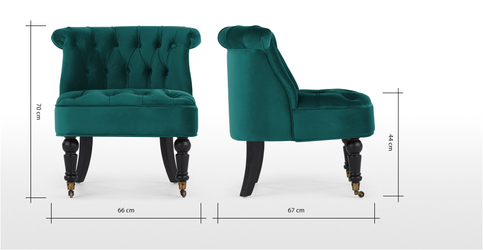 bouji accent chair seafoam blue velvet