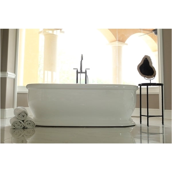 Signature Bath White Acrylic Freestanding Bathtub Shop Signature Bath White Acrylic Freestanding Bathtub
