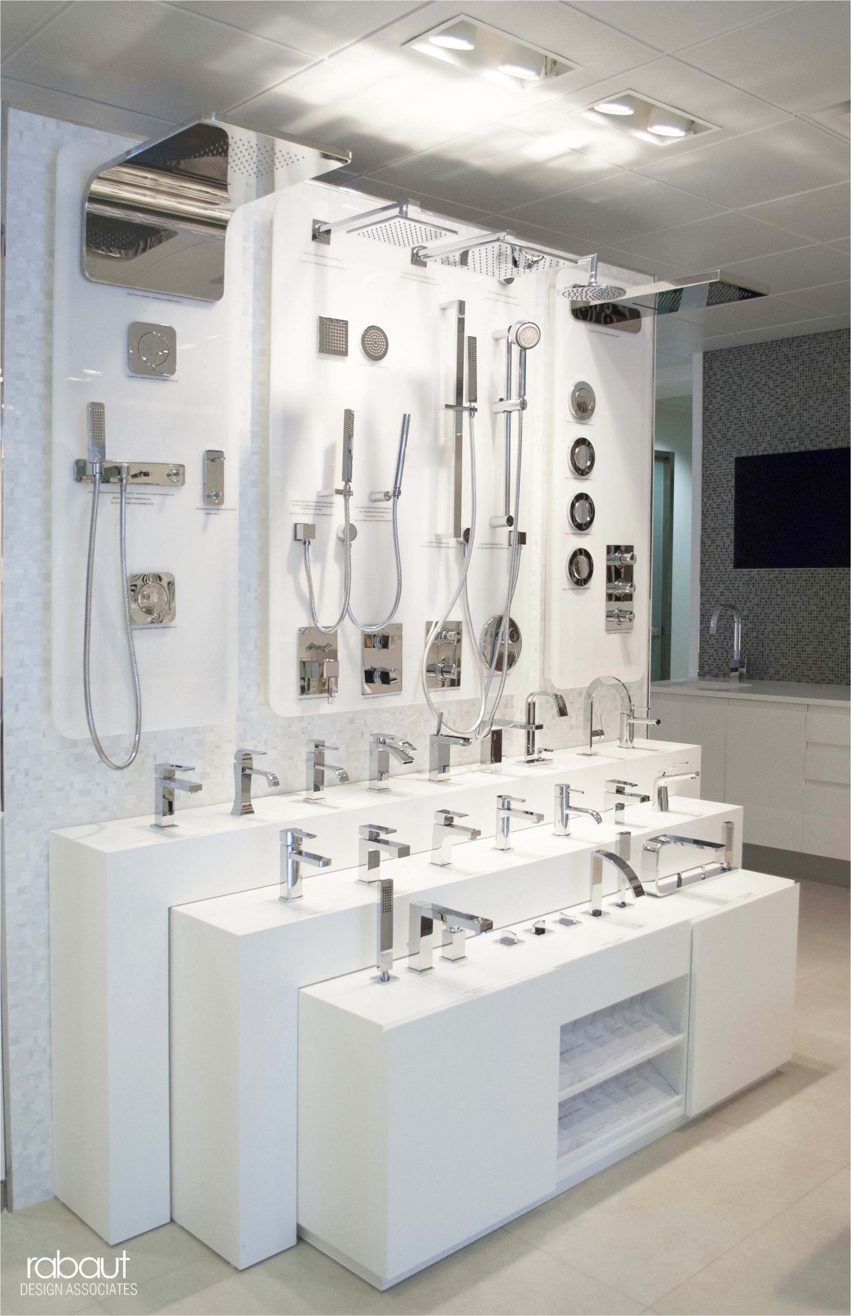Small Display Bathtubs Porcelanosa Showroom by Rabaut Design associates
