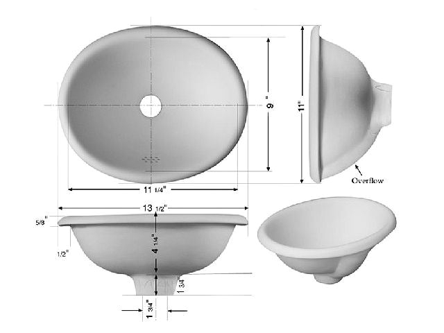 marzi oval bath sink rounded rim