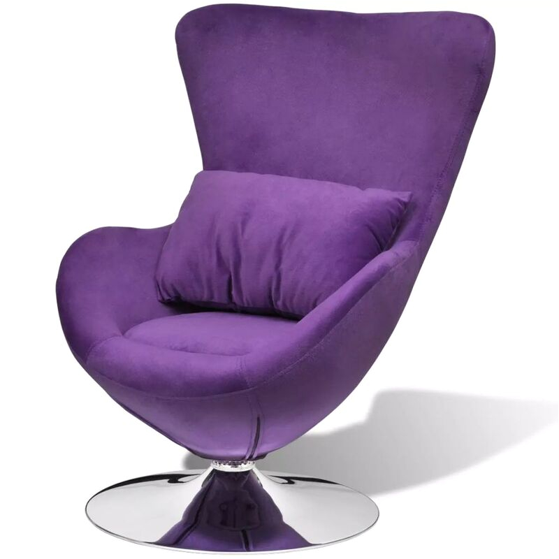 Small Swivel Accent Chair Vidaxl Purple Egg Swivel Chair with Cushion Small Luxury