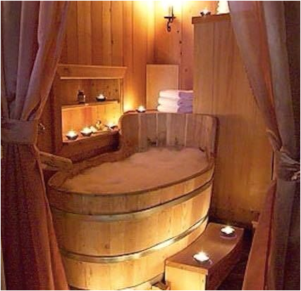 Small Wooden Bathtubs Simple Rustic Cabin Bathroom Make Mine Rustic