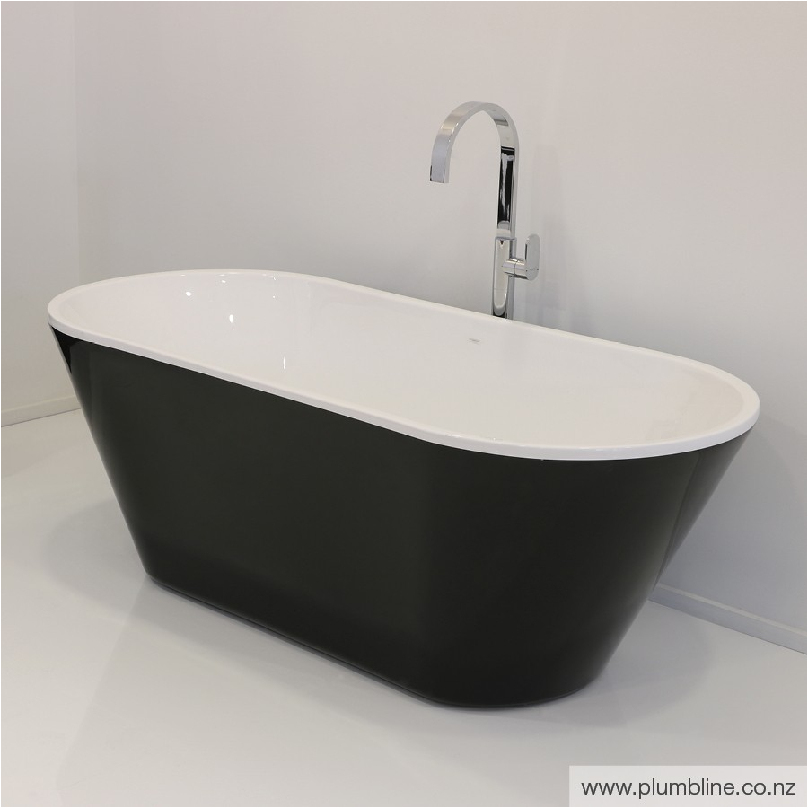 evo 1670 freestanding bath black white