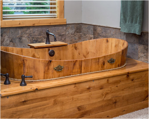 wood soaking tub