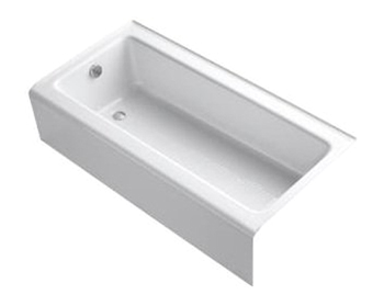 Kohler K 837 Bellwether Bath Tub 60" L x 30 1 4" W Cast Iron Soaking Biscuit Pictured in White