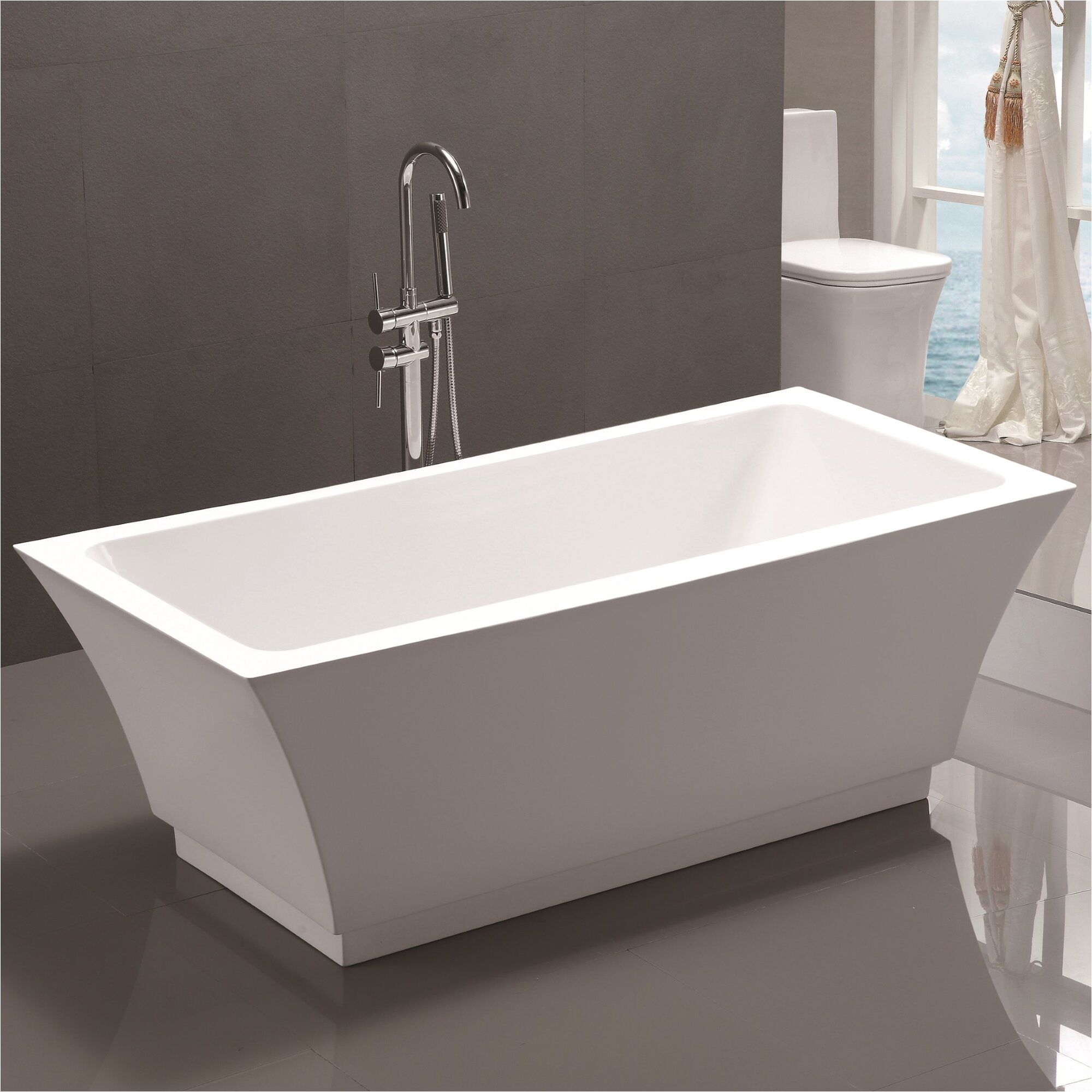 Vanity Art 59 x 29 5 Freestanding Soaking Bathtub VNAR1018