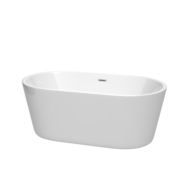 wyndham collection carissa 60 x 32 freestanding soaking bathtub wdx4254