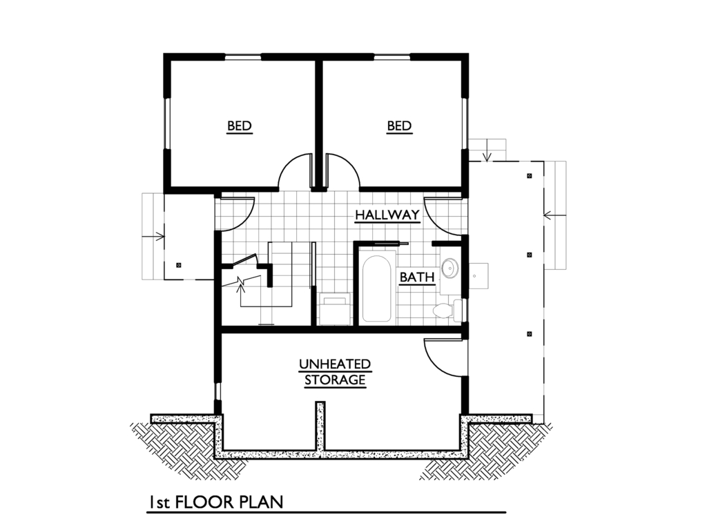 1000 square feet 2 bedroom 1 bathroom 0 garage modern