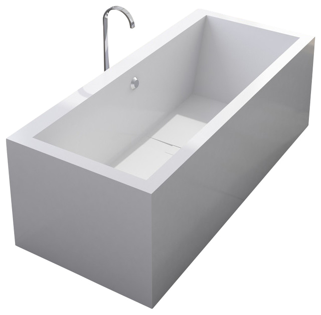 adm matte white stand alone resin bathtub modern bathtubs
