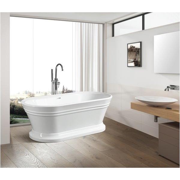 Stand Alone Bathtubs for Sale Shop Vanity Art 67 Inch Free Standing White Acrylic