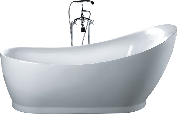 Standalone Acrylic Bathtub New Modern Pedestal Bathtub soaking Tub Spa Clawfoot