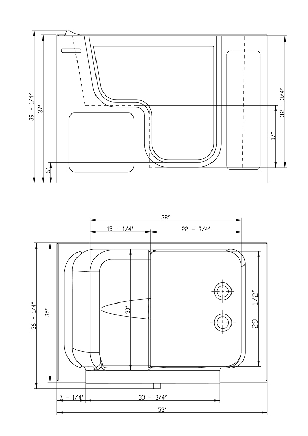 bathtubs with door