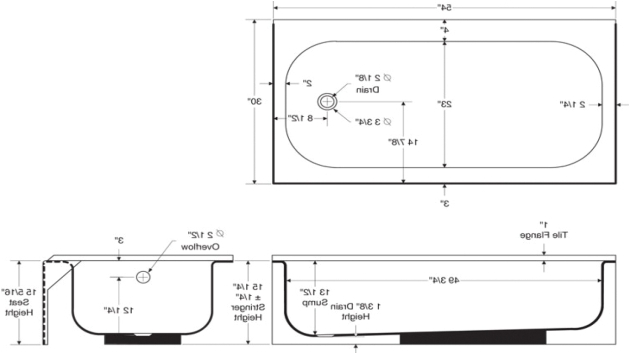 standard bathtub dimensions