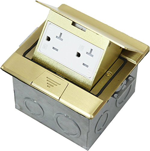 memorial day sale 2016 enerlites s floor box kit 1 gang flip up assembly 20a tamper weather resistant duplex receptacle nickel plated brass