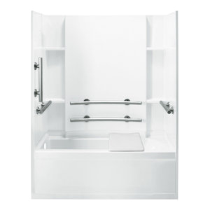 sterling accord 36x48x745 vikrell alcove shower kit white contemporary shower stalls and kits