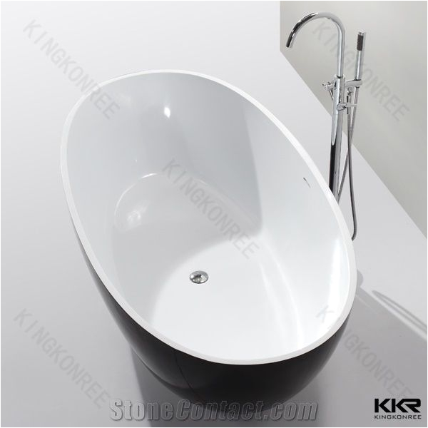shenzhen kkr man made stone solid surface solid surface stone round bathtubs for sale