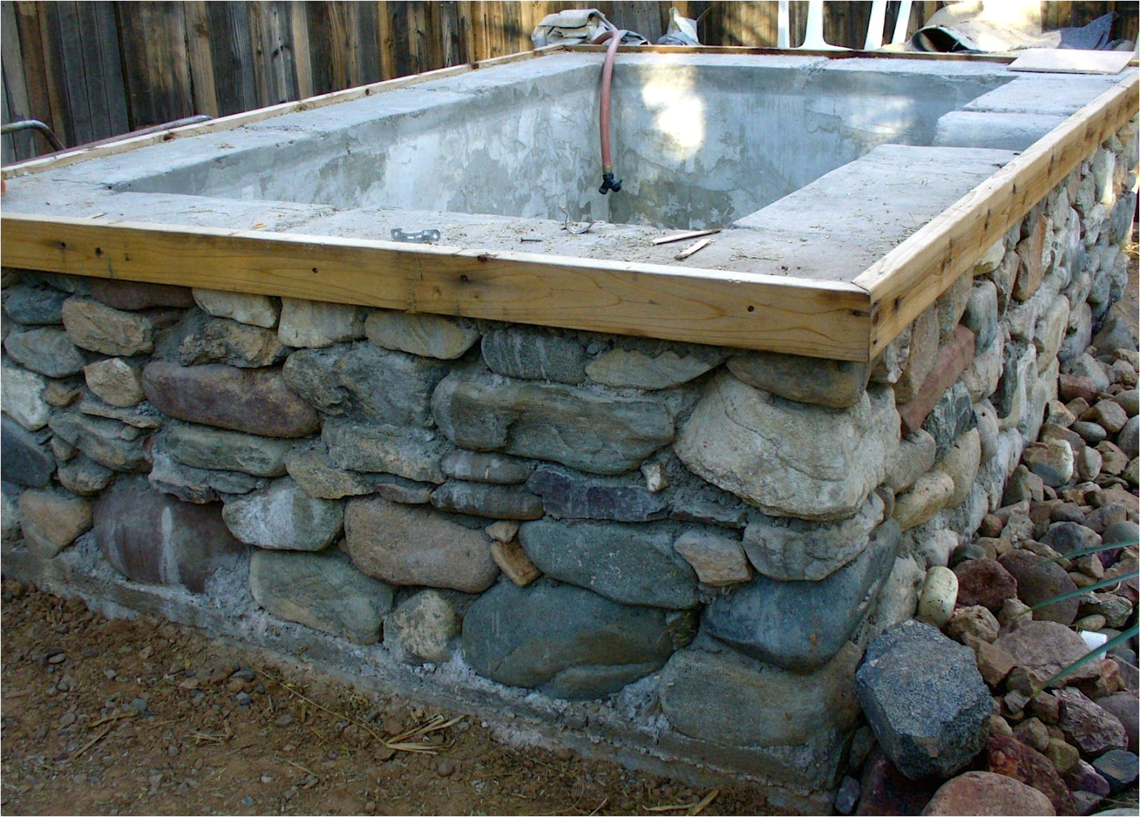 Stone Outdoor Bathtub Concrete and Stone Hot Tub In 2019
