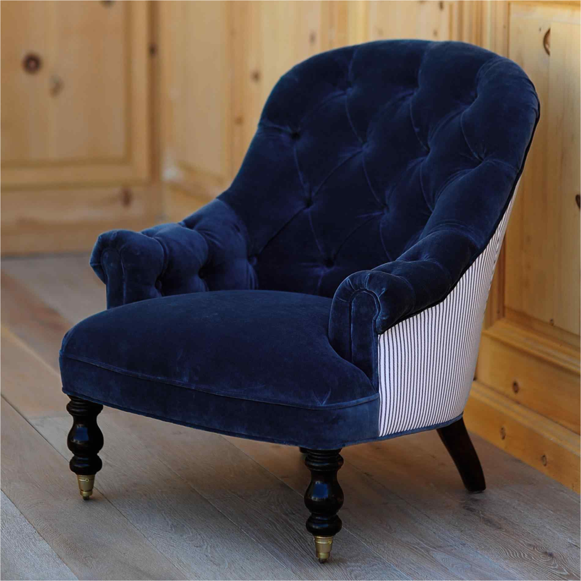 tufted velvet wingback chair