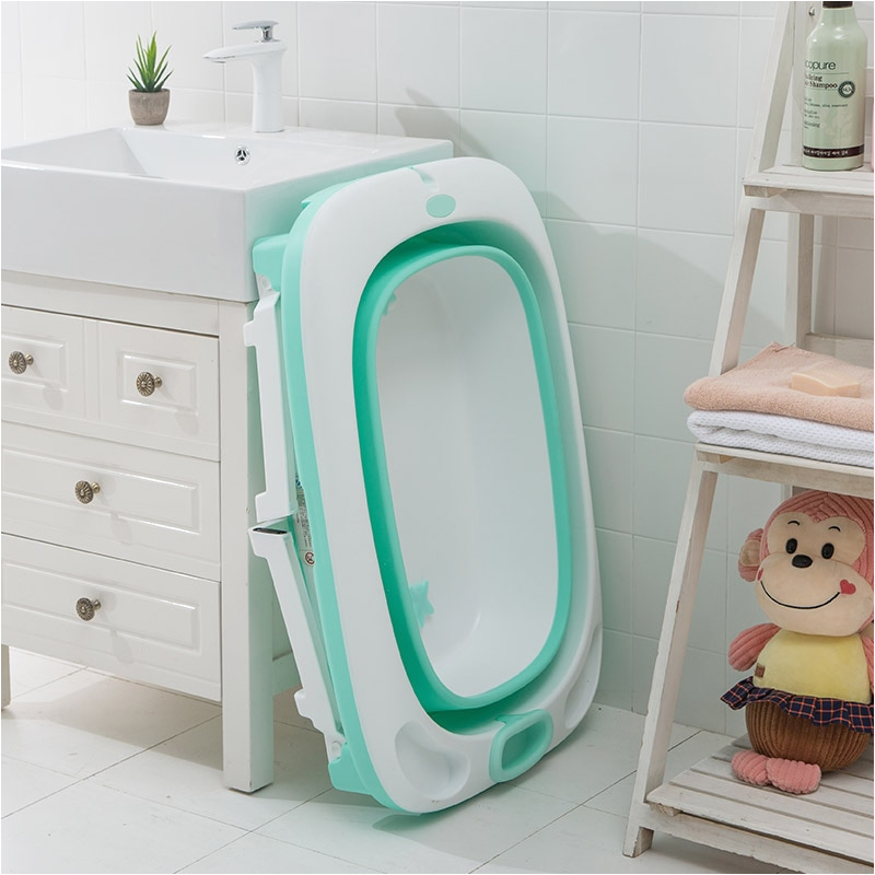 Baby Folding Bath Tub Baby Swim Tubs Portable Folding Children Bathtub Bath Bucket Swimming Pool Toddler Foldable Travel Bath 309