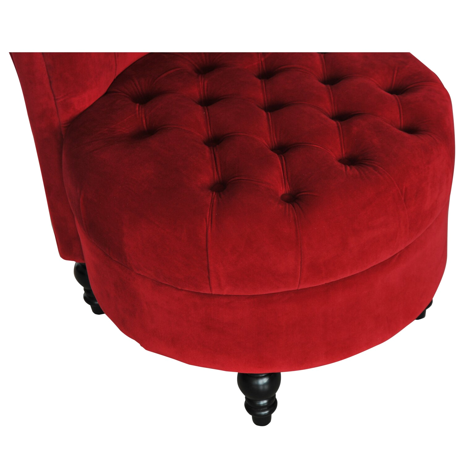 Hom 45 Tufted High Back Velvet Accent Chair Red 02 0681 HMCO1011