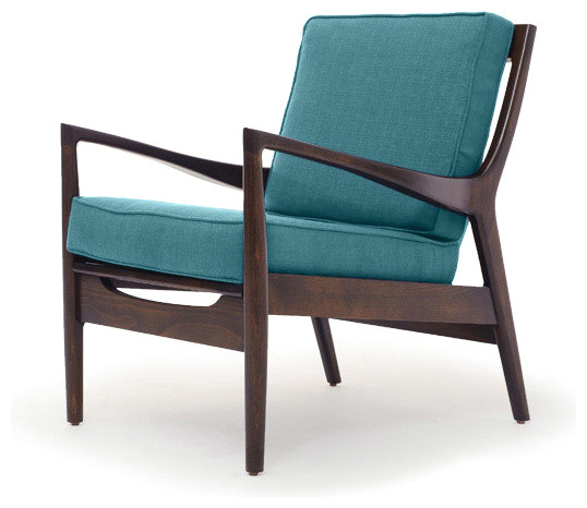 Roosevelt Mid Century Modern Chair Lucky Turquoise Blue midcentury armchairs and accent chairs