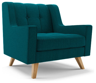 worthy chair lucky turquoise blue midcentury armchairs and accent chairs