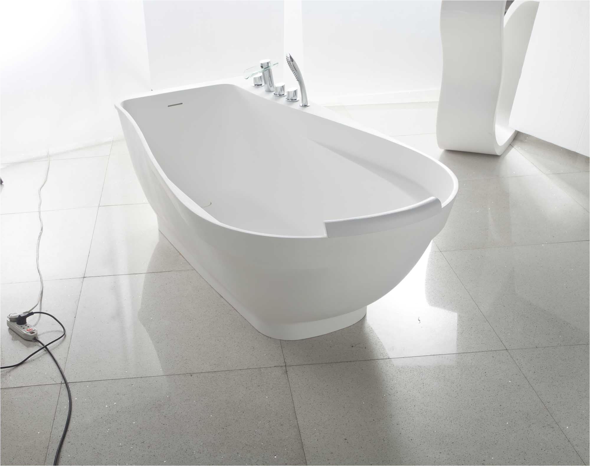 China Center Drain Location and Freestanding Installation Type Freestanding Bathtub Solid Surface