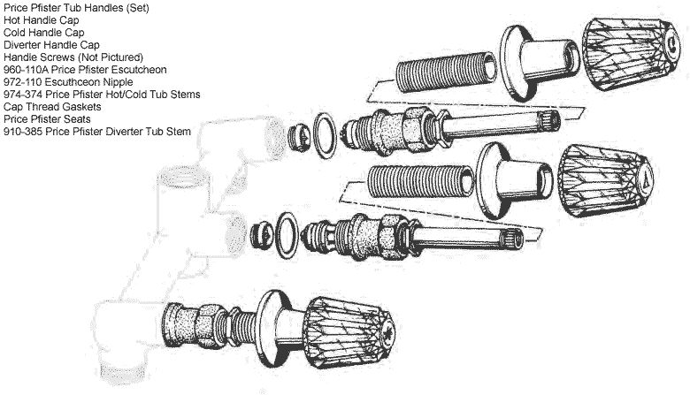 pp threehandle tub shower repairparts