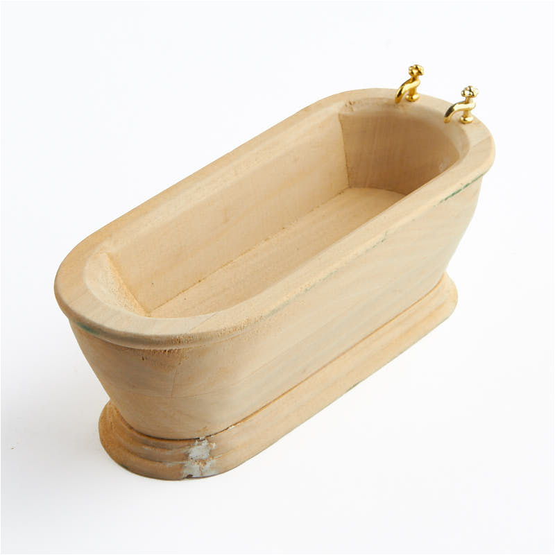 2293 dollhouse miniature unfinished wood bath tub