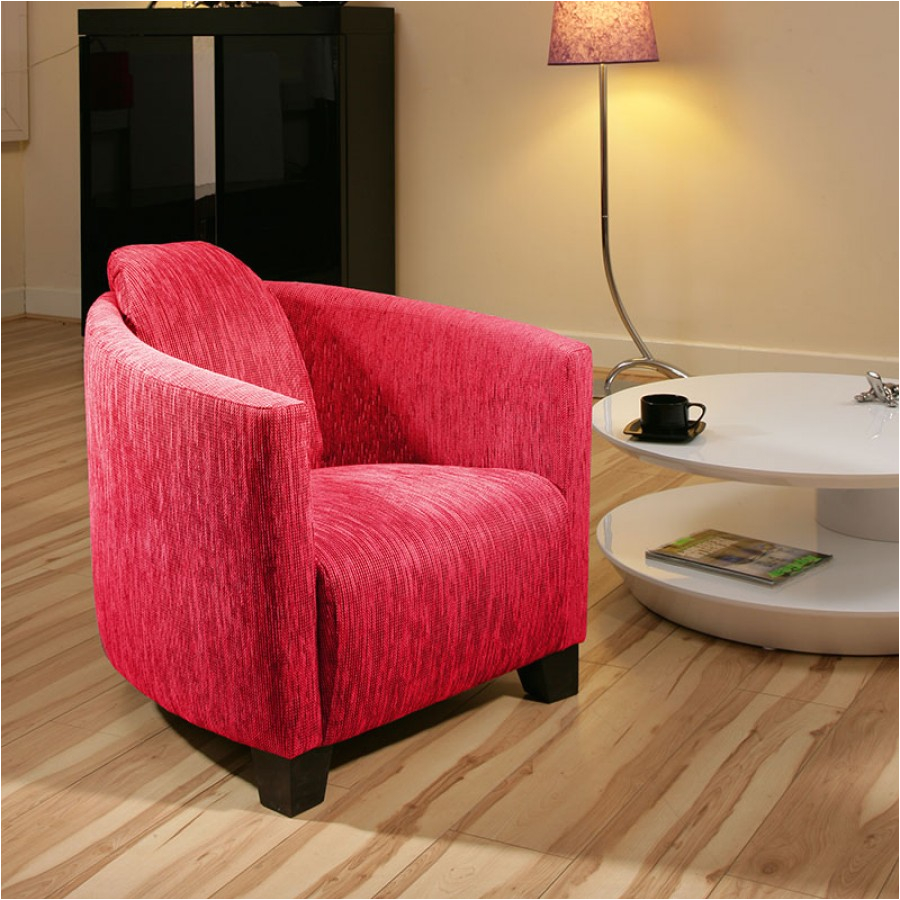 modern large bright red fabric armchair armchairs tub chair chairs new