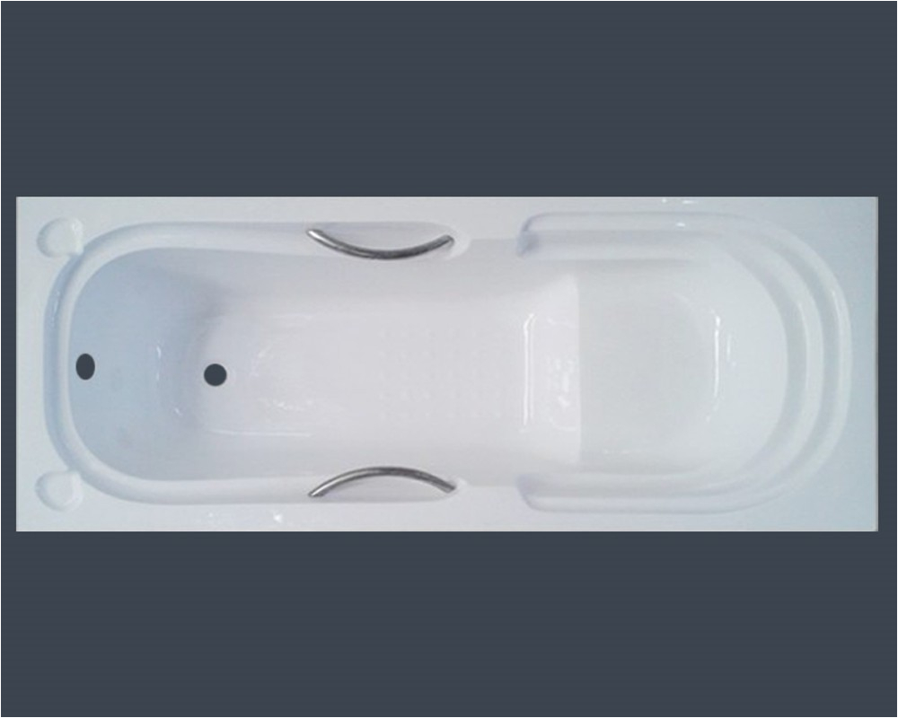 acrylic tub with handles seat in