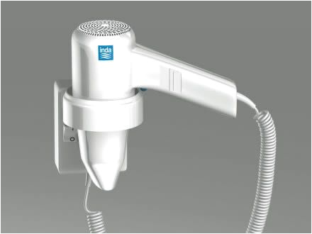 Uk Bathrooms.com Inda Hotellerie Hair Dryer Wall Mounted Rated Ipx0 for