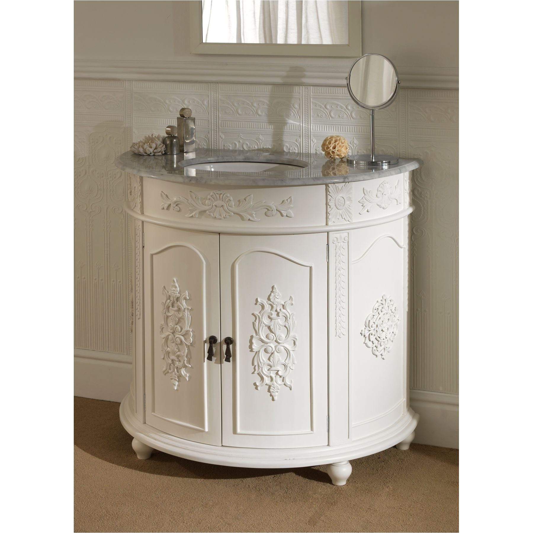 circular antique french vanity p5997