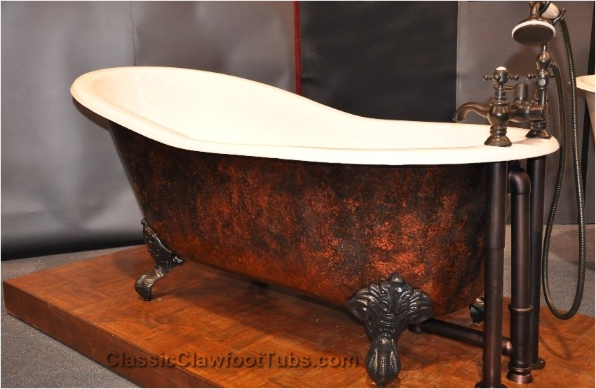 61 cast iron slipper clawfoot tub