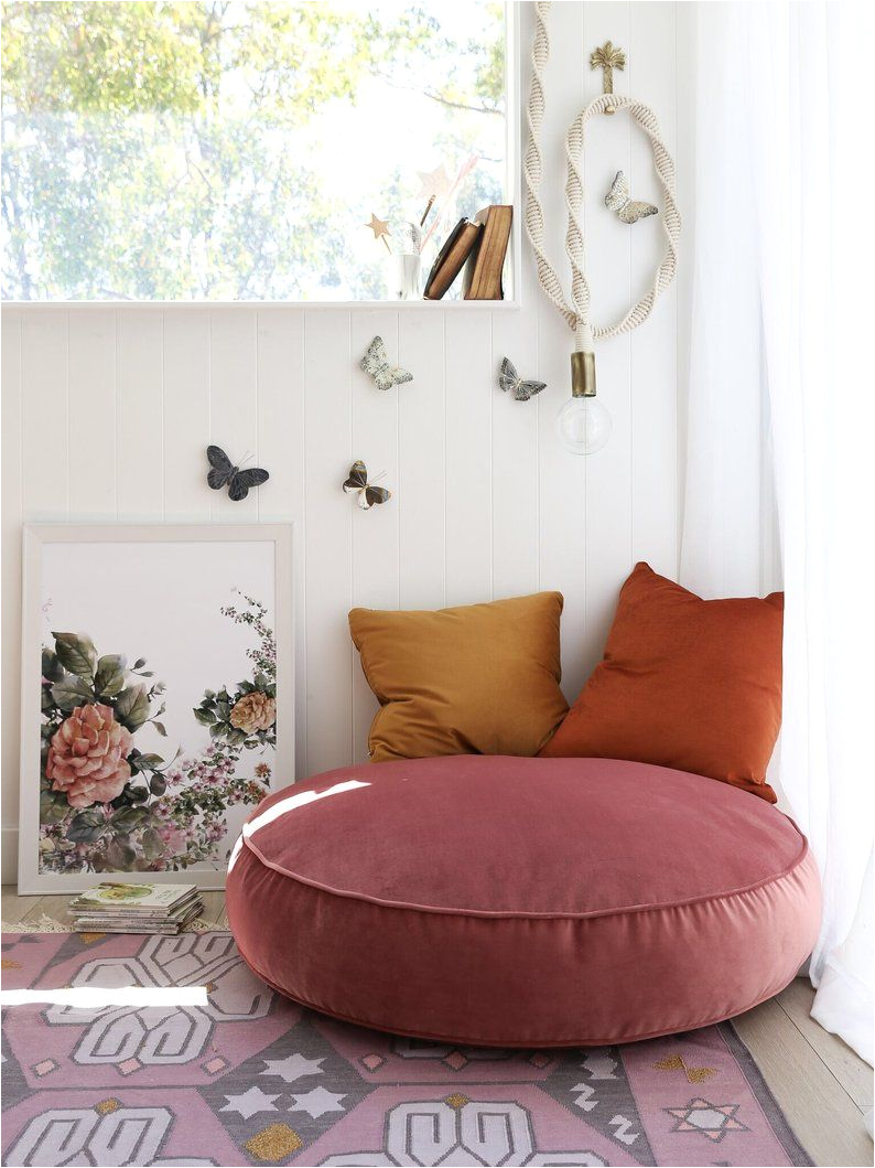 Velvet Floor Cushions Australia Velvet Lounger Chair Child & Tween Sizes In 2019