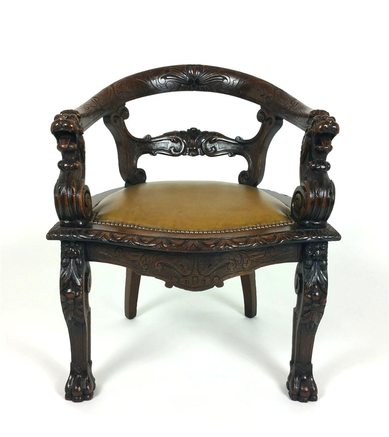 Victorian Bathtubs for Sale Mid Victorian Carved Oak Tub Shaped Desk Chair for Sale at