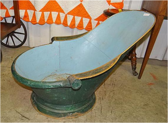 antique french baby bath tub