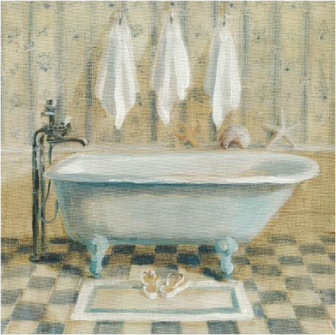 Vintage Bathtub Art Print Victorian Bath Iv Art Print by Danhui Nai at Art