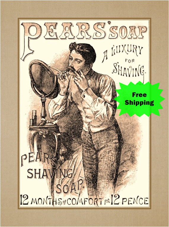 vintage barber shop wall art poster old