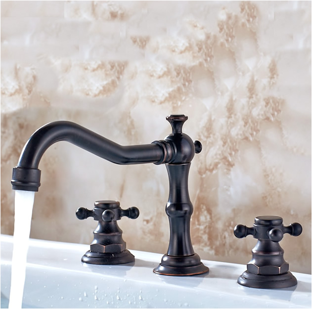 vintage style oilrubbed bronze finish double handles brass bathroom sink tap tp0477or sale 156