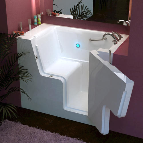 meditub 32quot x38quot left drain white soaker walk in bathtub