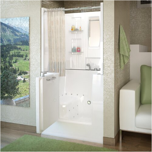 Therapeutic Tubs Mesa 42 x 31 Air Jetted Walk In Bathtub with Shower Top Enclosure MTB1127 MTB1127