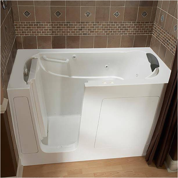 gelcoat premium series 30x60 inch walk in bathtub with bo air spa and whirlpool massage sys