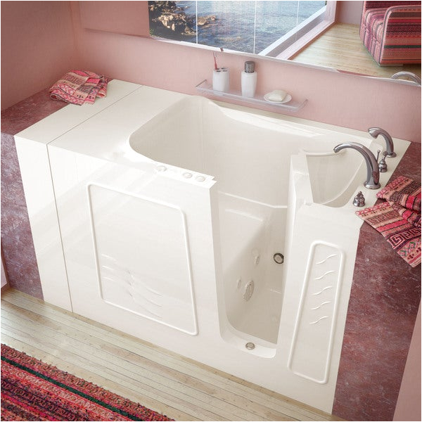 Walk In Jetted Bathtub Shop Meditub 30×53 Inch Right Drain Biscuit Whirlpool