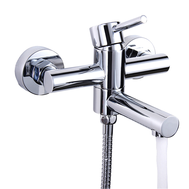 wall mount tub faucet water efficient silver two holes 1 handle chrome p hois2374 1139