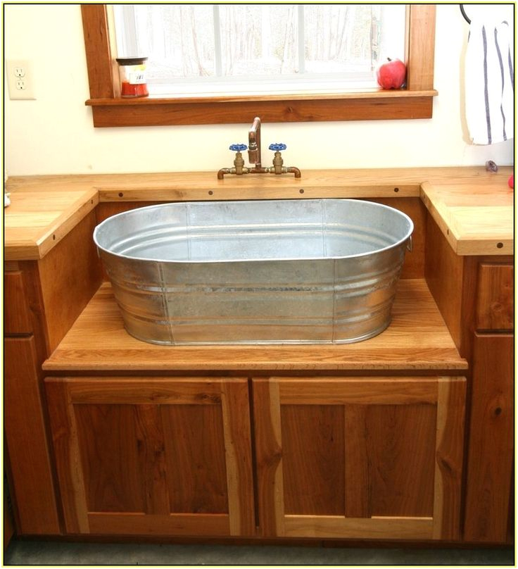 What are Bathtubs Made Out Of Galvanized Tub Sink Bathroom Farmhouse with White Walls