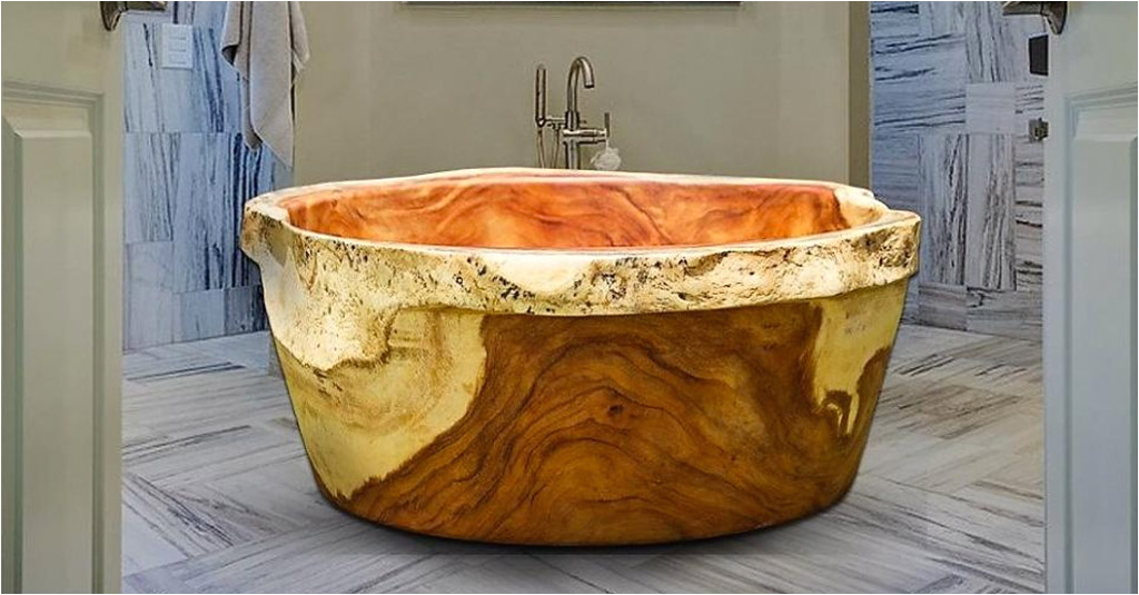 three ton tree slab bathtub